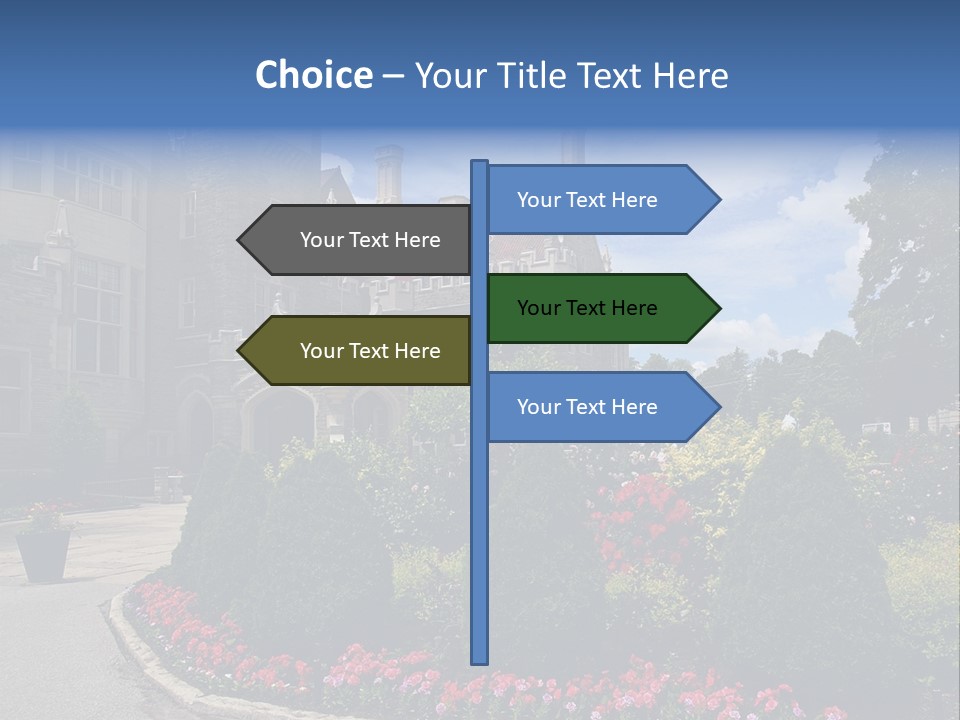 Castle Flowers Casa Loma PowerPoint Template