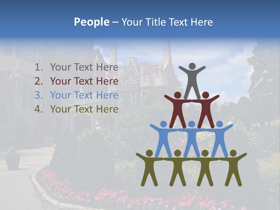 Castle Flowers Casa Loma PowerPoint Template