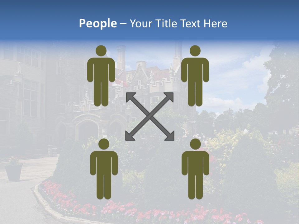 Castle Flowers Casa Loma PowerPoint Template