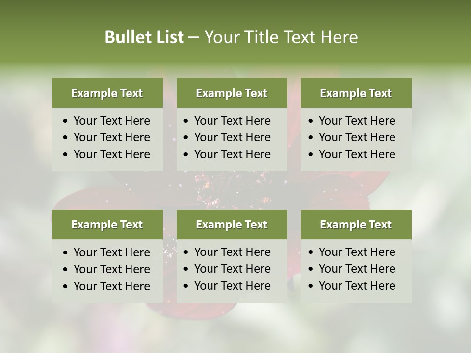 Red Flower Atrosanguineus Asteraceae PowerPoint Template