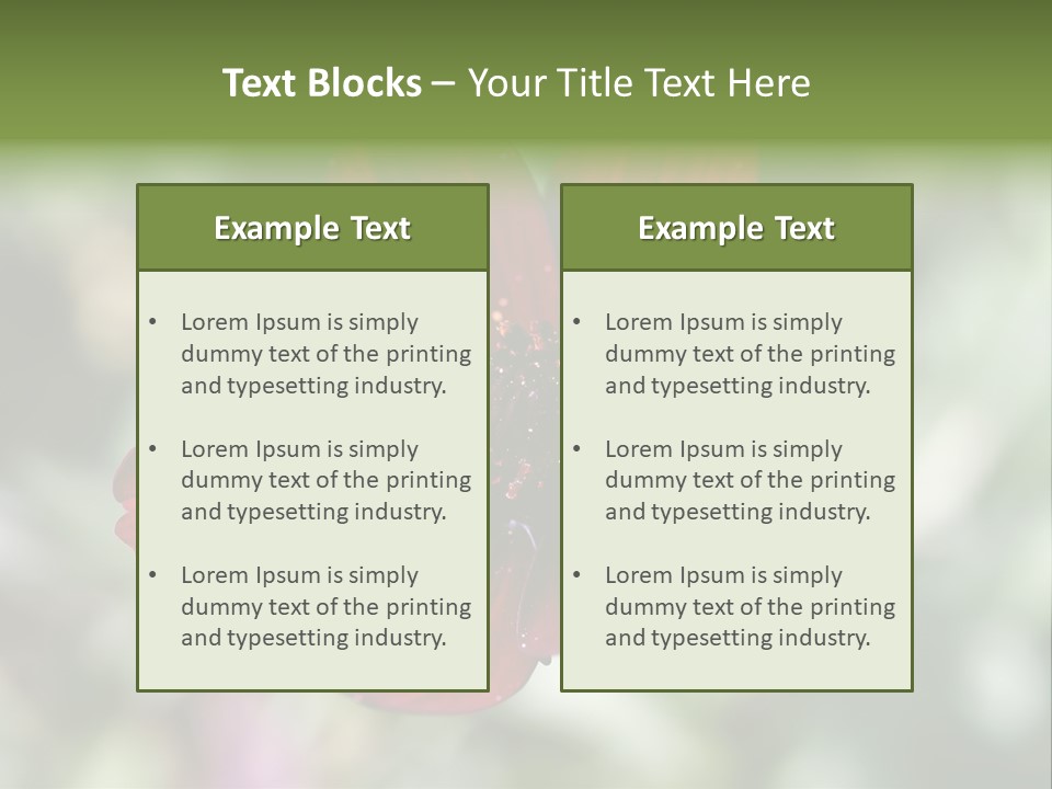 Red Flower Atrosanguineus Asteraceae PowerPoint Template