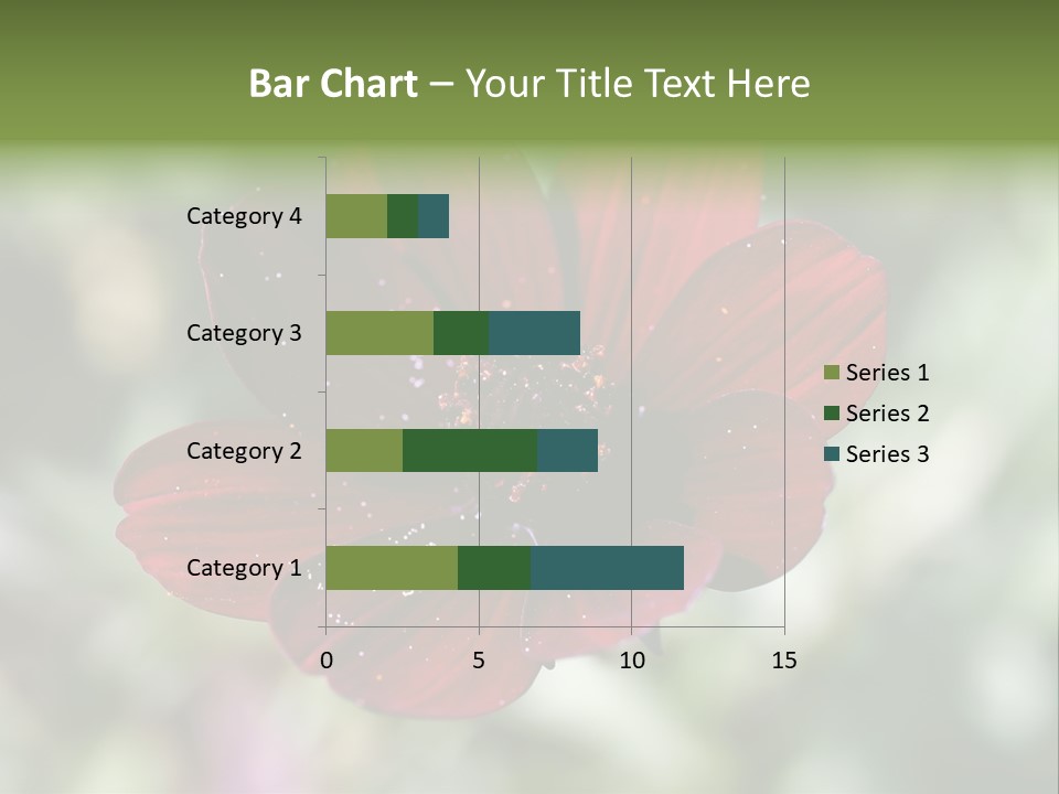 Red Flower Atrosanguineus Asteraceae PowerPoint Template