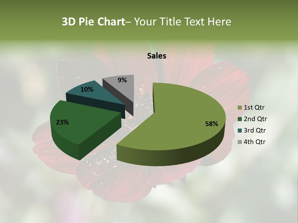 Red Flower Atrosanguineus Asteraceae PowerPoint Template
