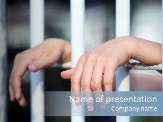 Criminal Male Imprison PowerPoint Template