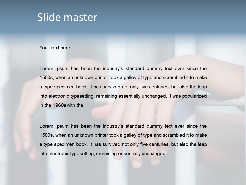 Criminal Male Imprison PowerPoint Template