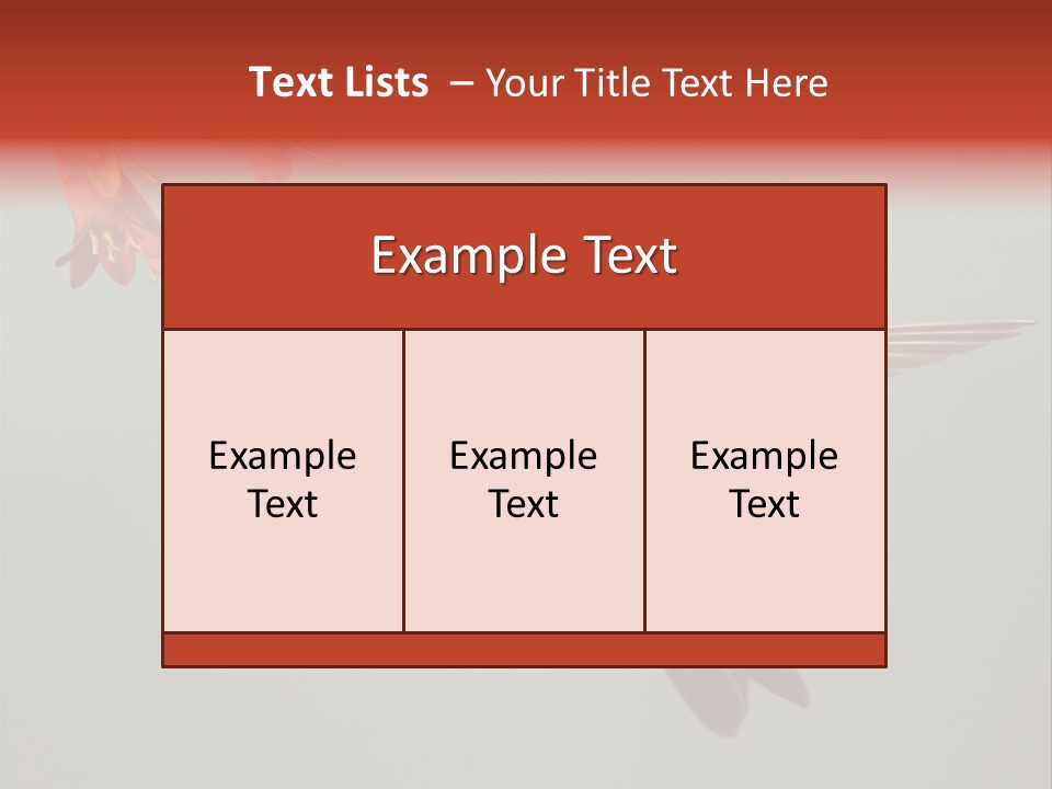 Cynanthus Latirostris Feather Background Cynanthus PowerPoint Template