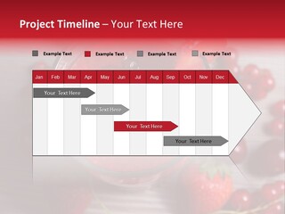 A Red Drink With Cherries On A Wooden Table PowerPoint Template