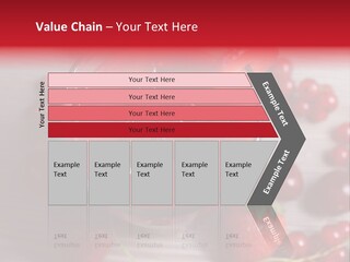 A Red Drink With Cherries On A Wooden Table PowerPoint Template