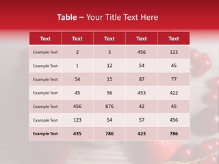 A Red Drink With Cherries On A Wooden Table PowerPoint Template