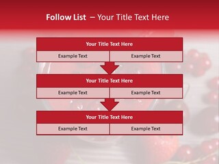 A Red Drink With Cherries On A Wooden Table PowerPoint Template