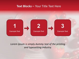 A Red Drink With Cherries On A Wooden Table PowerPoint Template