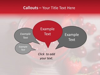 A Red Drink With Cherries On A Wooden Table PowerPoint Template