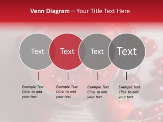 A Red Drink With Cherries On A Wooden Table PowerPoint Template