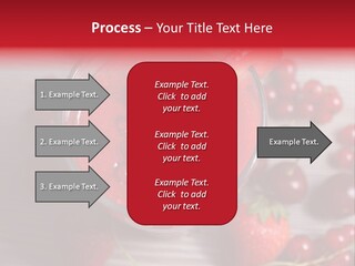 A Red Drink With Cherries On A Wooden Table PowerPoint Template