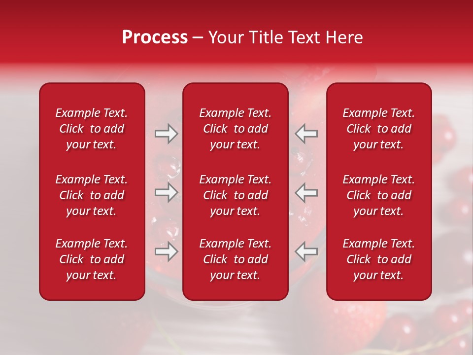 A Red Drink With Cherries On A Wooden Table PowerPoint Template