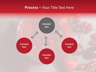 A Red Drink With Cherries On A Wooden Table PowerPoint Template