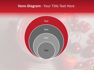A Red Drink With Cherries On A Wooden Table PowerPoint Template