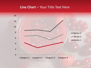 A Red Drink With Cherries On A Wooden Table PowerPoint Template