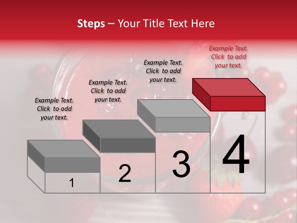 A Red Drink With Cherries On A Wooden Table PowerPoint Template