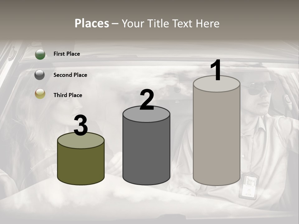 Caucasian Danger Sitting PowerPoint Template