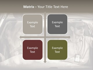 Caucasian Danger Sitting PowerPoint Template