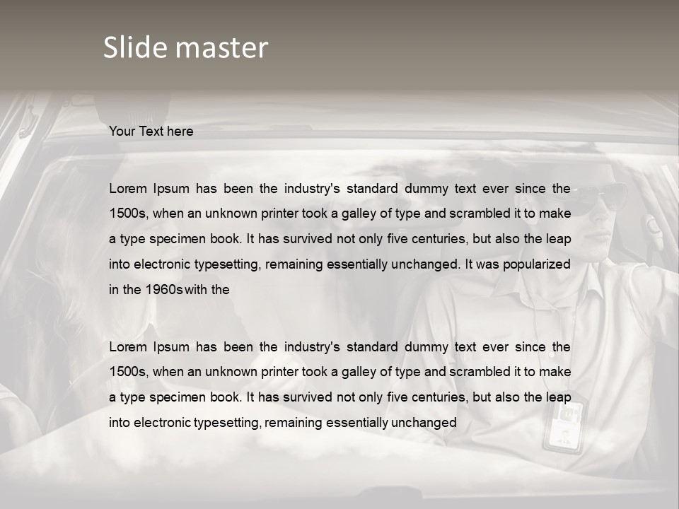 Caucasian Danger Sitting PowerPoint Template