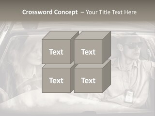 Caucasian Danger Sitting PowerPoint Template