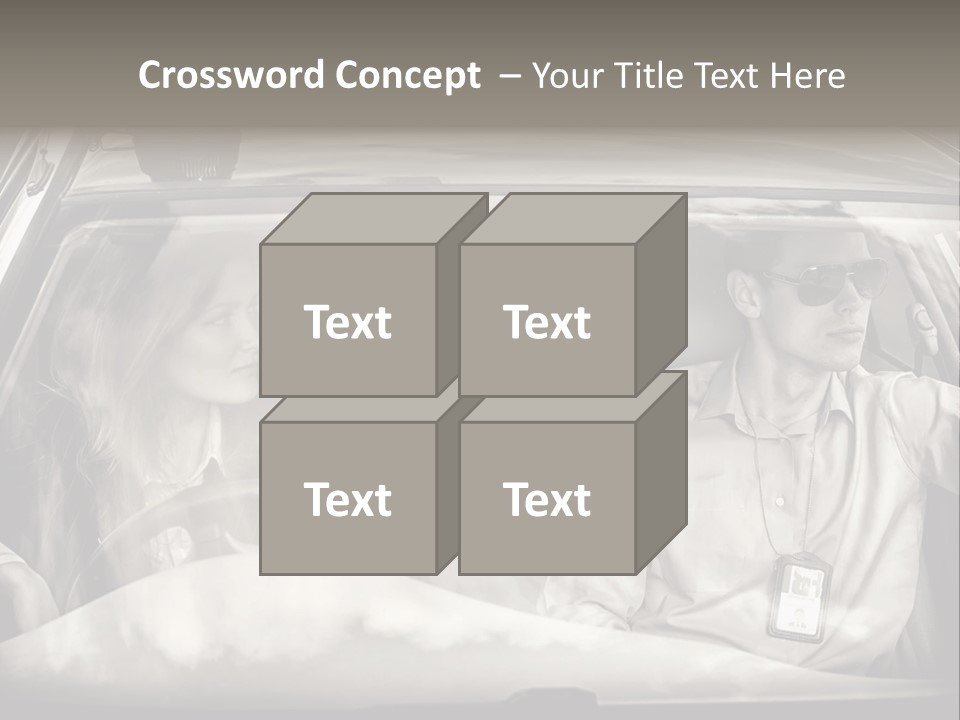 Caucasian Danger Sitting PowerPoint Template