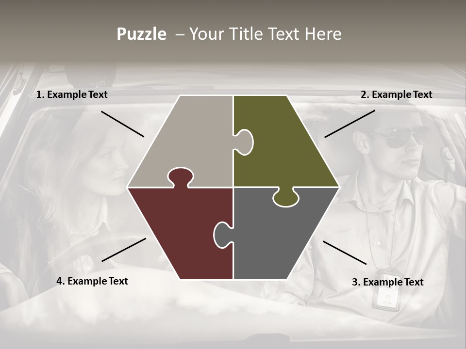 Caucasian Danger Sitting PowerPoint Template