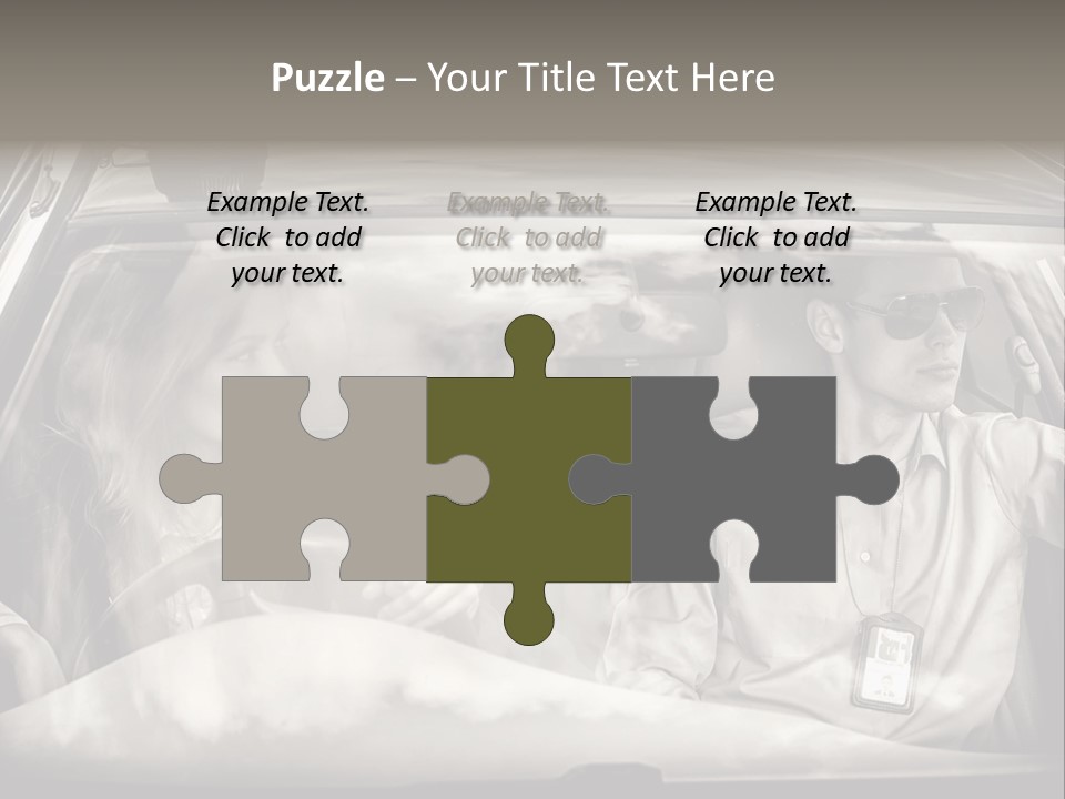 Caucasian Danger Sitting PowerPoint Template