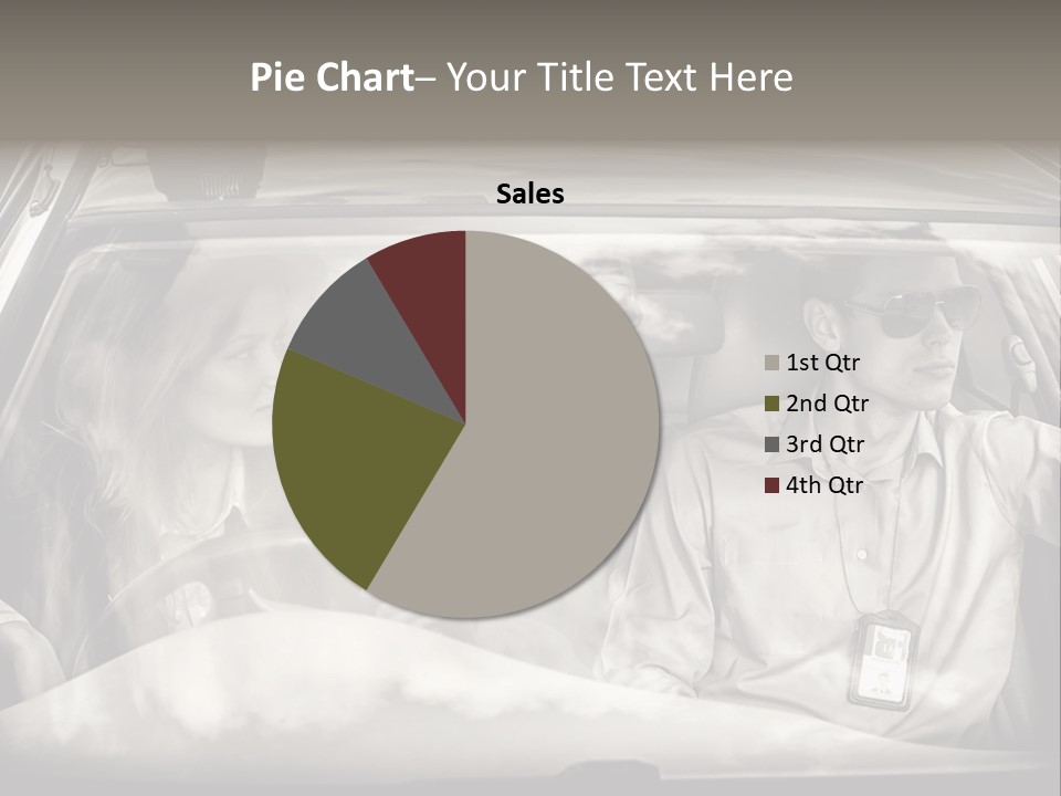 Caucasian Danger Sitting PowerPoint Template