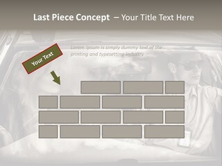 Caucasian Danger Sitting PowerPoint Template