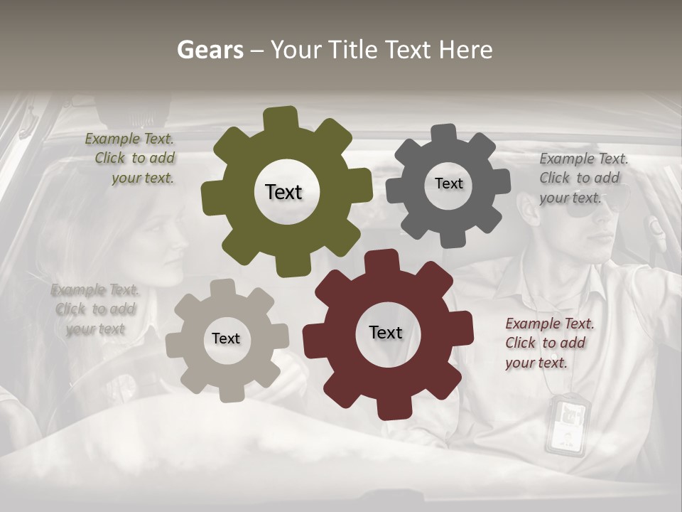 Caucasian Danger Sitting PowerPoint Template