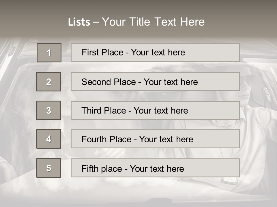 Caucasian Danger Sitting PowerPoint Template