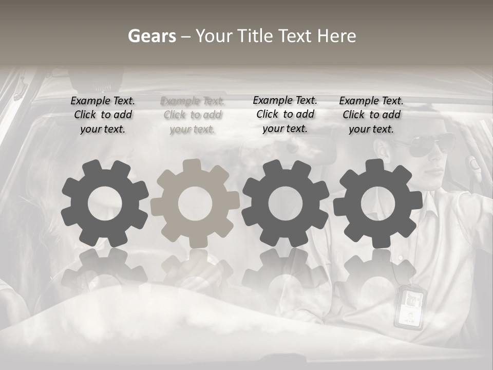 Caucasian Danger Sitting PowerPoint Template