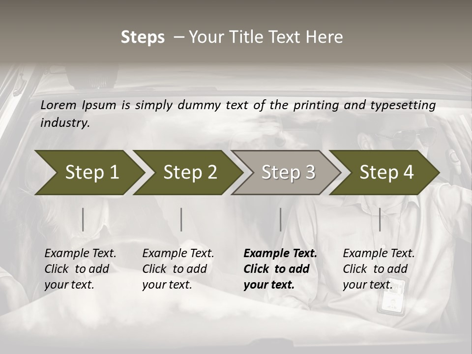 Caucasian Danger Sitting PowerPoint Template