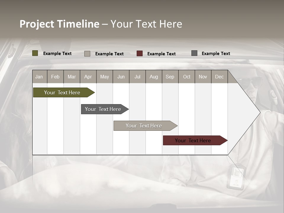 Caucasian Danger Sitting PowerPoint Template