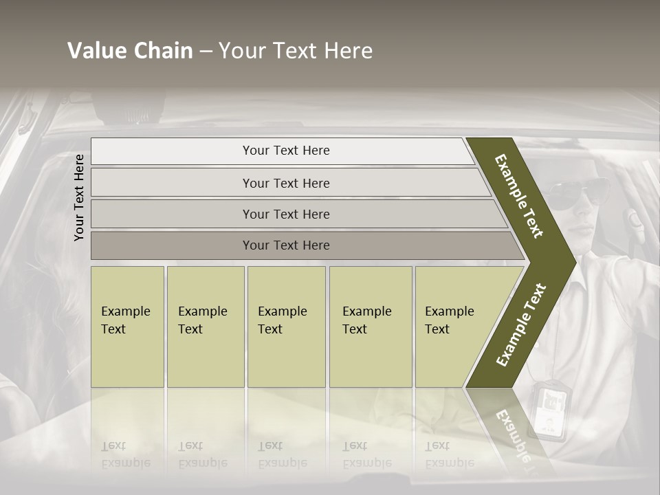 Caucasian Danger Sitting PowerPoint Template