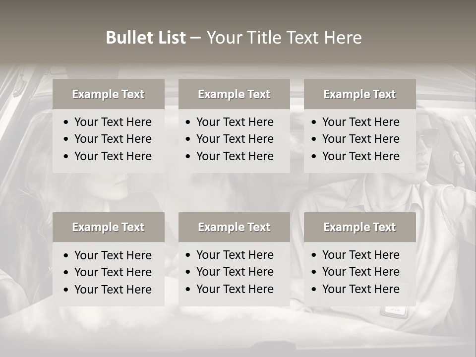 Caucasian Danger Sitting PowerPoint Template