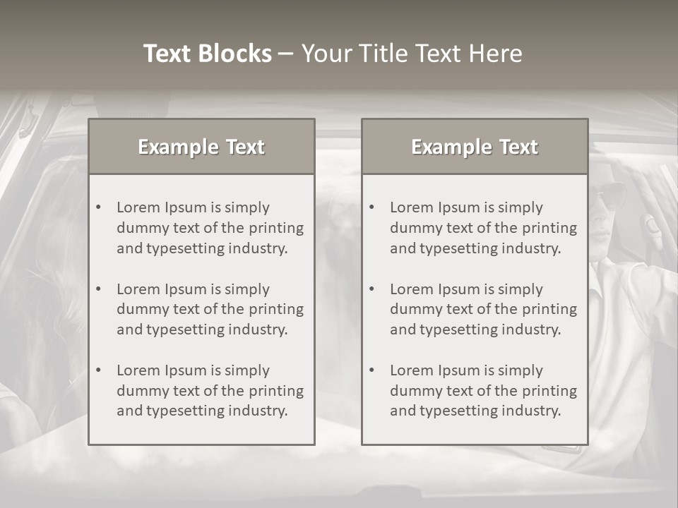 Caucasian Danger Sitting PowerPoint Template