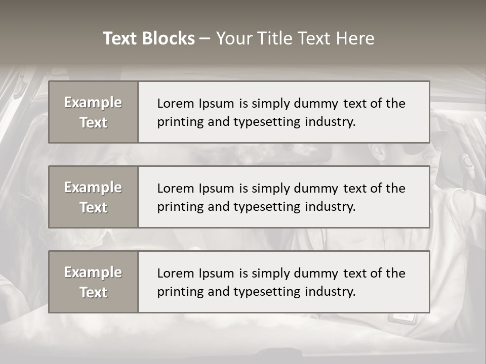 Caucasian Danger Sitting PowerPoint Template