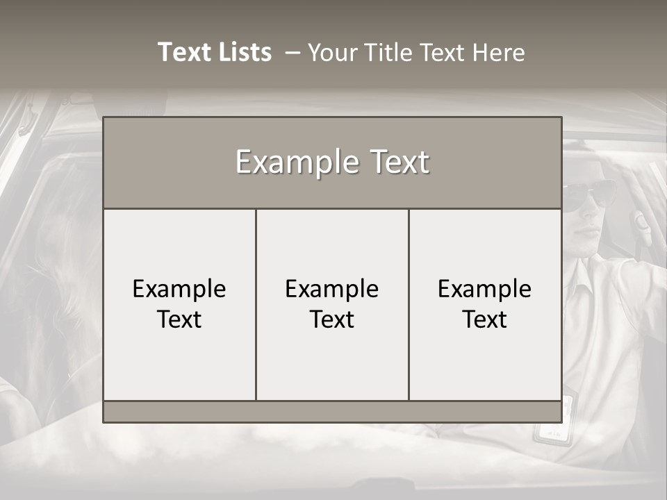 Caucasian Danger Sitting PowerPoint Template