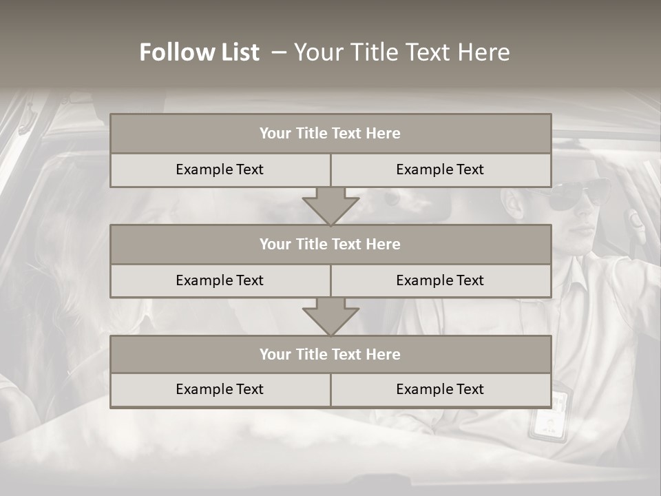 Caucasian Danger Sitting PowerPoint Template