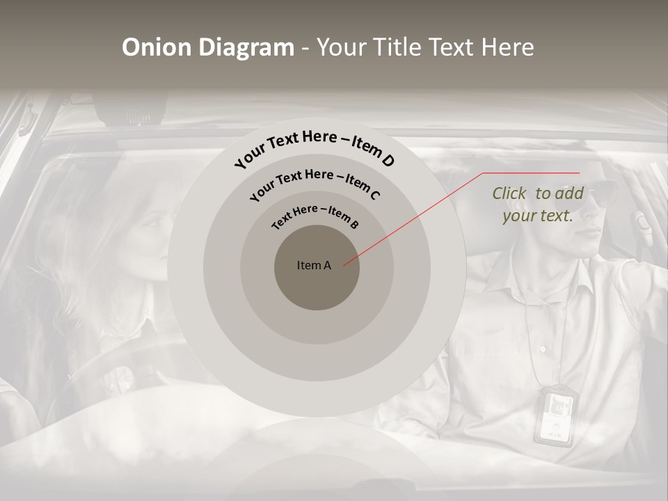 Caucasian Danger Sitting PowerPoint Template