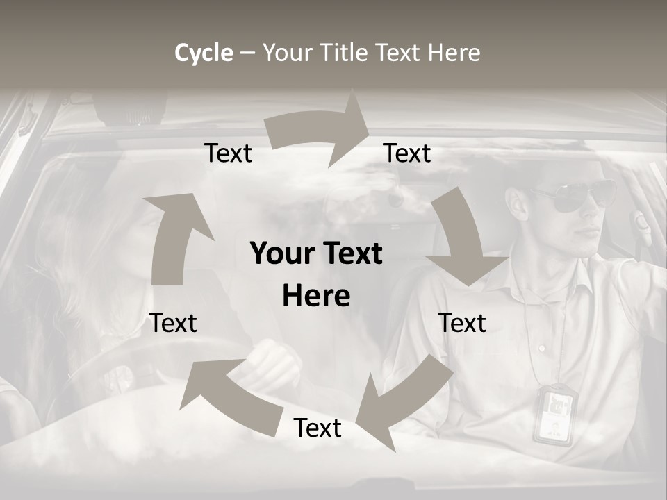Caucasian Danger Sitting PowerPoint Template