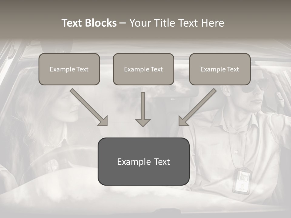 Caucasian Danger Sitting PowerPoint Template