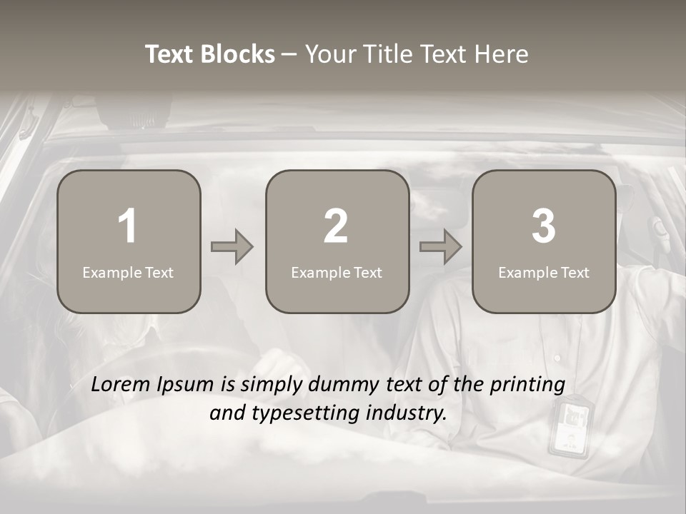 Caucasian Danger Sitting PowerPoint Template