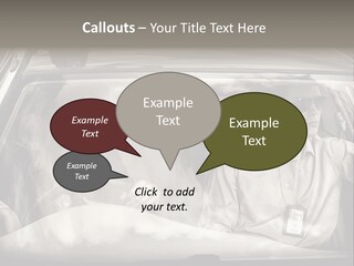 Caucasian Danger Sitting PowerPoint Template