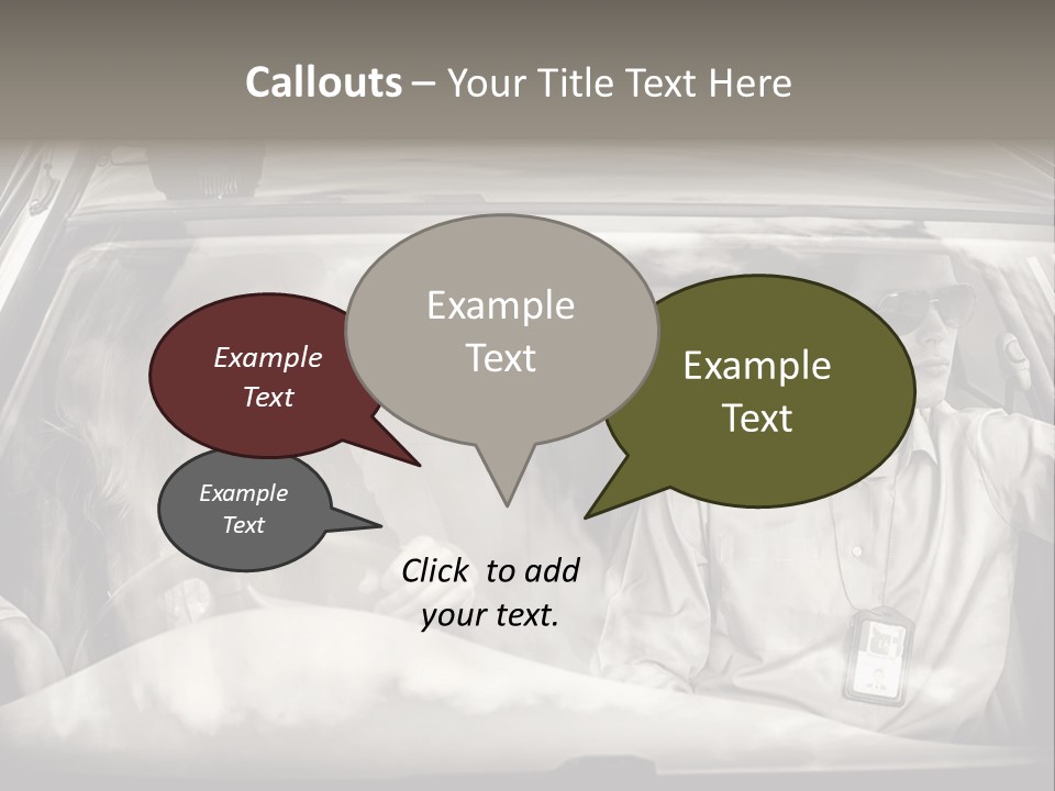 Caucasian Danger Sitting PowerPoint Template