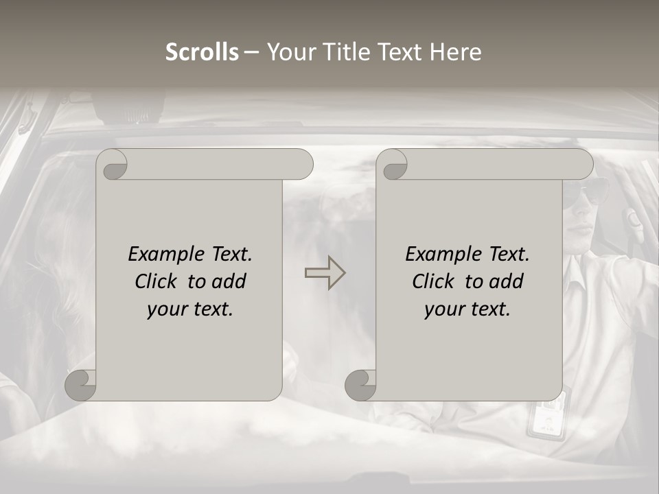 Caucasian Danger Sitting PowerPoint Template